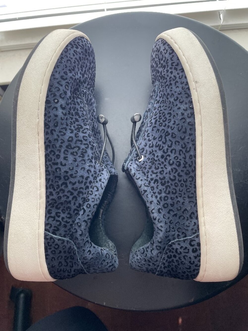 Donald Pliner Navy Leopard Women's Sneakers
